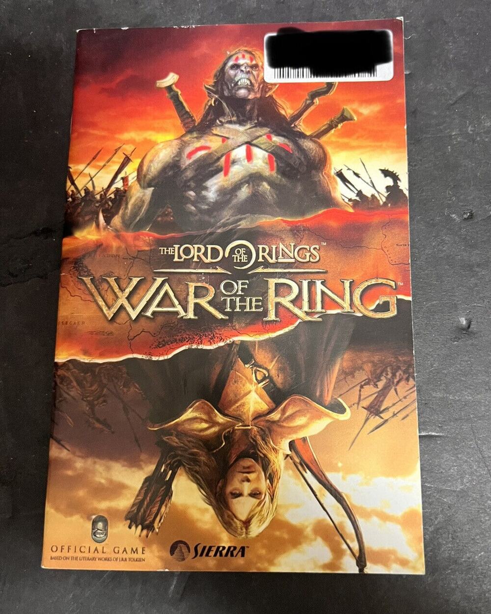 Lord of the Rings War Of The Ring Manual ONLY Key Code PC CD-ROM Sierra